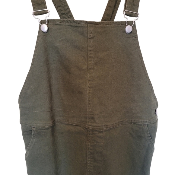 THE Cove olive green overall dress skirt Medium - Picture 5 of 9